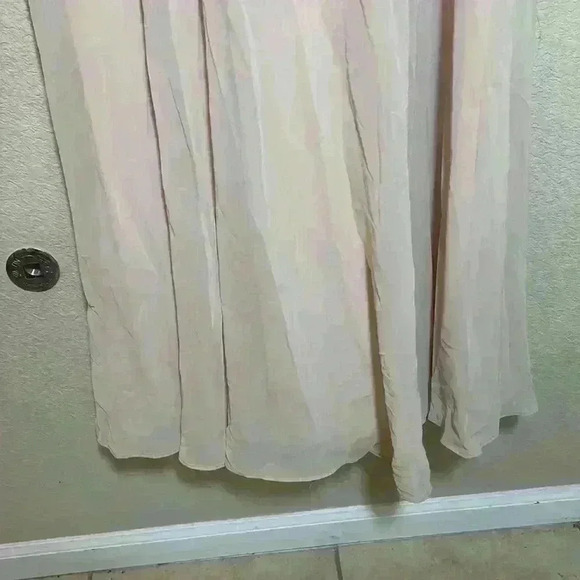 Lulus Romantic Ways Blush Pink Lace Button Back Maxi Dress size medium - Picture 7 of 11